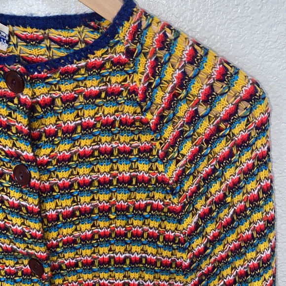 Vintage Orlon Knitted Button Down Poncho Shawl Cape Wrap - Picture 5 of 15